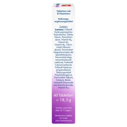 Illustration of the product packaging Doppelherz aktiv B-complex  side view right